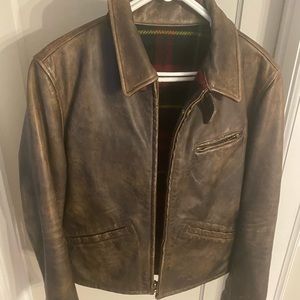 Ralph Lauren men’s leather jacket. Worn once